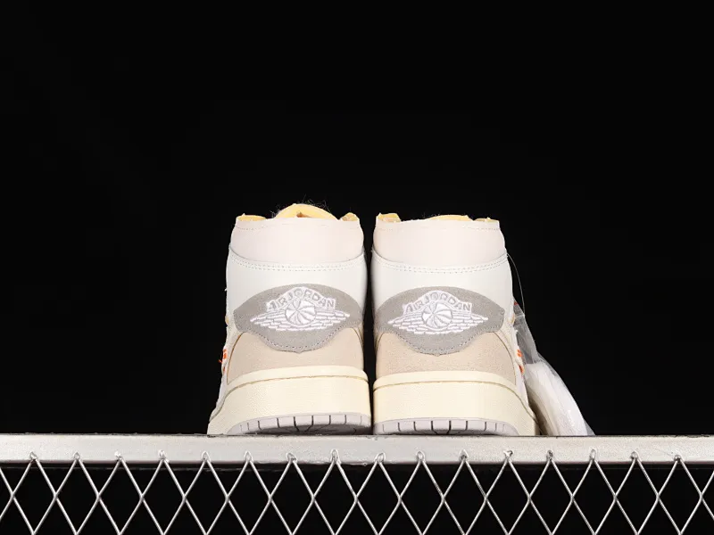 All categories Air Jordan Jordan series basketball shoes Air Jordan 1 Mid Air Jordan 1 Mid "White And Phantom" AJ1 Joe 1 seam deconstruction DM9652-100
